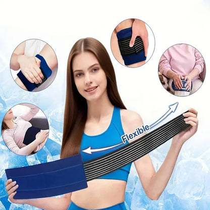 Reusable Hot and Cold Gel Pack Wrap with Adjustable Strap