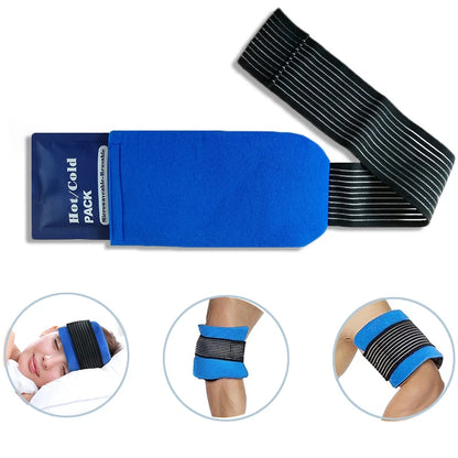 Reusable Hot and Cold Gel Pack Wrap with Adjustable Strap