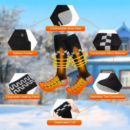 Heated Socks with App Control, 5000mAh Rechargeable Battery