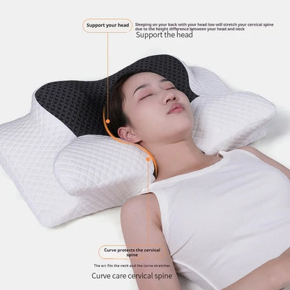 Memory Foam Cervical Neck Pillow, Contour Support for Sleep