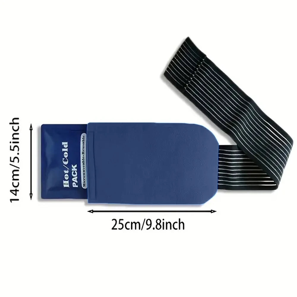 Reusable Hot and Cold Gel Pack Wrap with Adjustable Strap