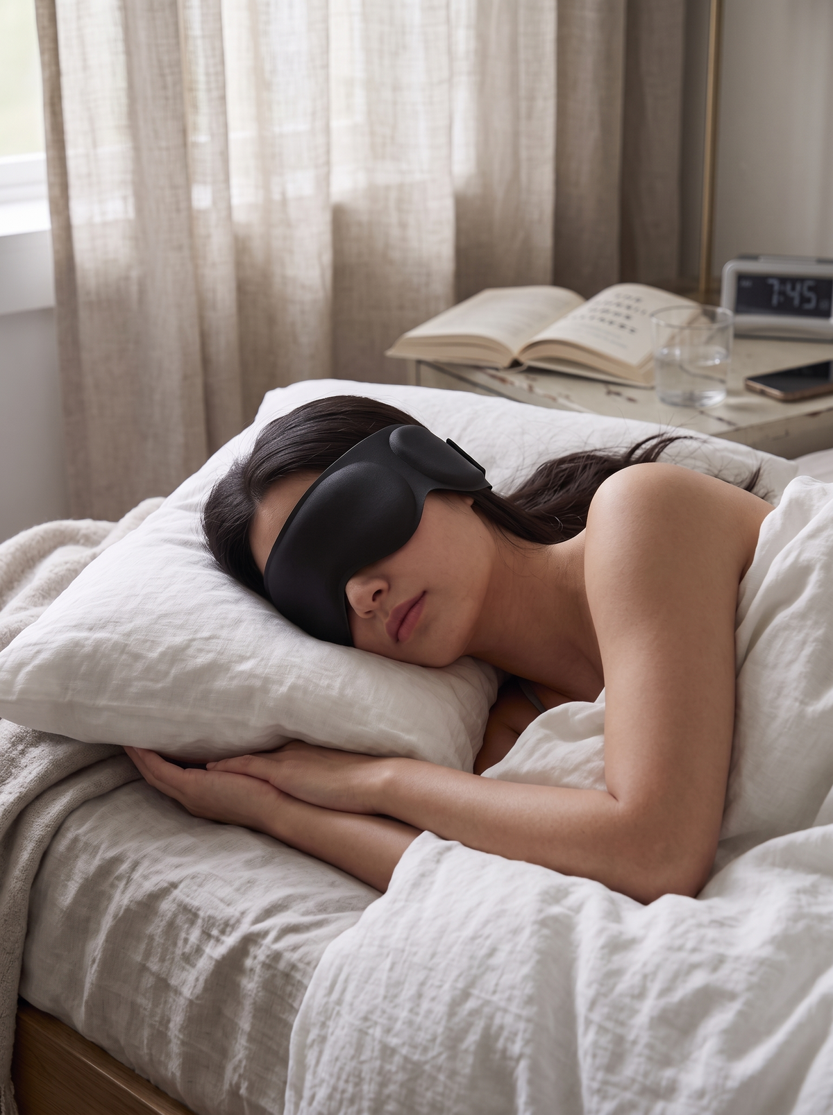Weighted Blackout Sleep Mask: Made for Side Sleepers