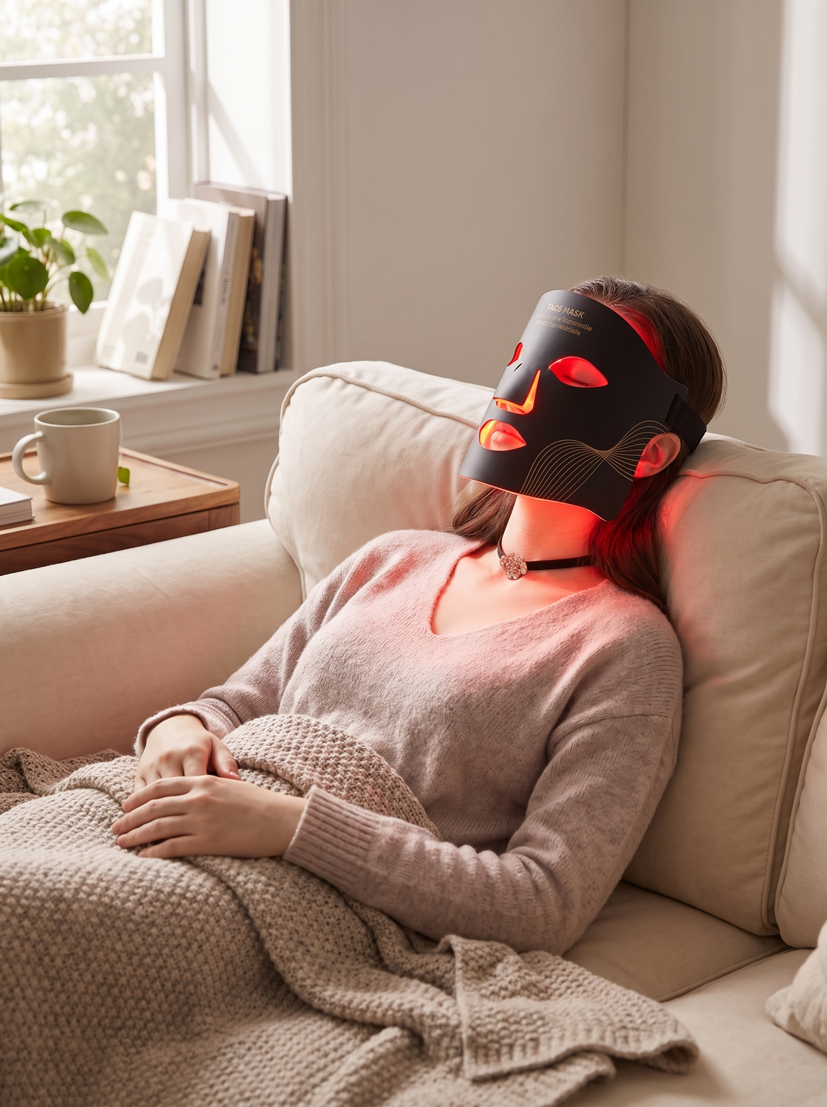 7-Color LED Face and Neck Mask: No Cords, No Fuss